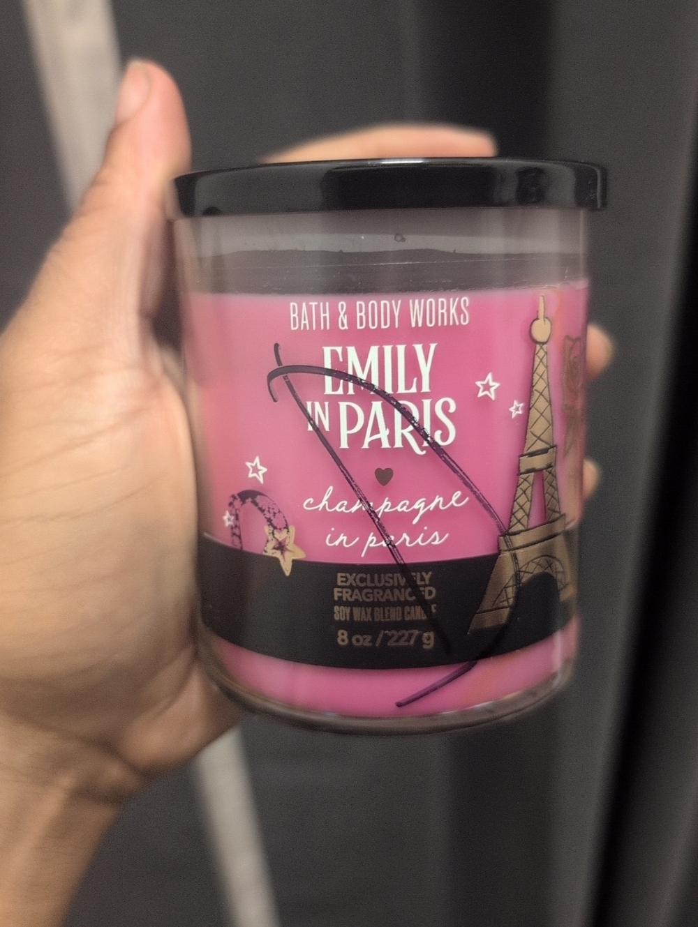 Bath & Body Works Emily in Paris Champagne in Paris Pink Candle